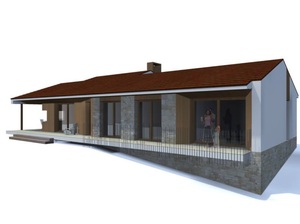Fachada  principal  :Vivienda-Unifamilar 